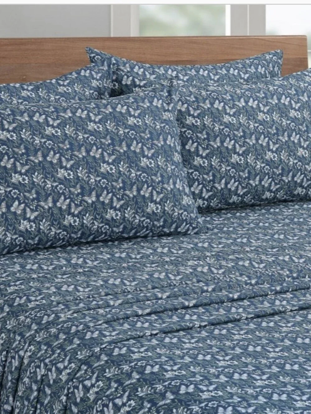 South Point Home Fashions Microfiber 6-piece Sheet Set, King Butterfly Flowers,